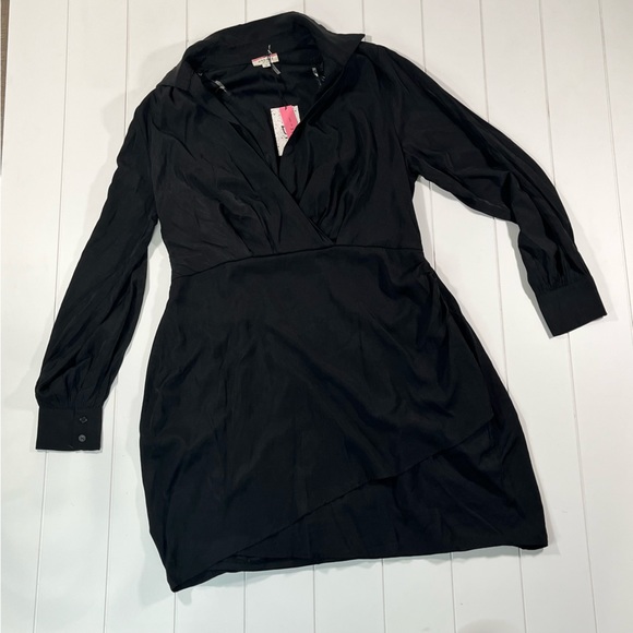 NWT Andree by Unit Black Long Sleeve Collard Dress sz 1x - Picture 1 of 7